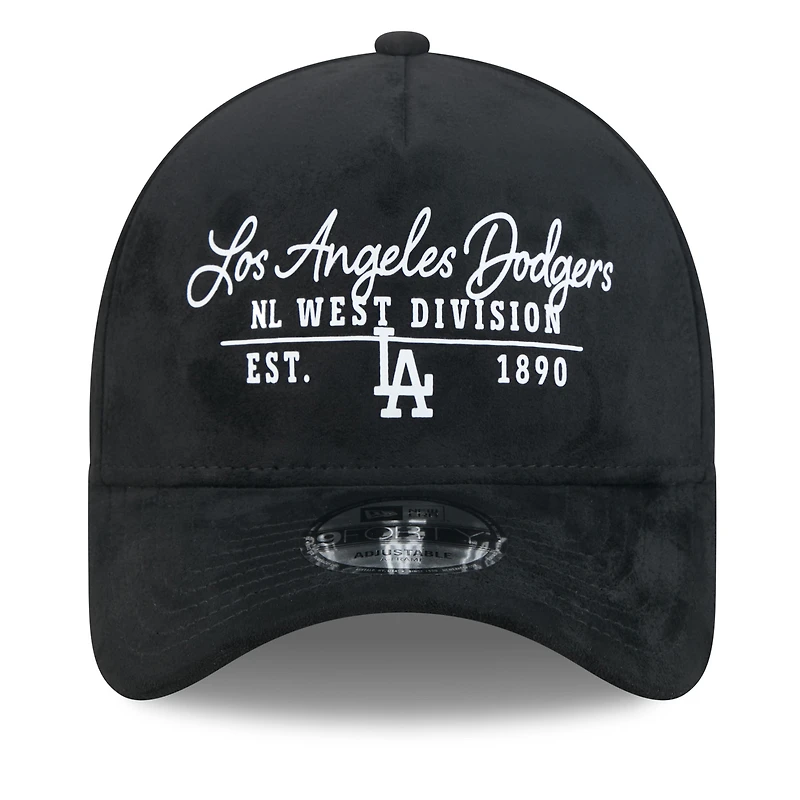 Casquette ajustable New Era 9FORTY A-Frame noire Los Angeles Dodgers pour homme