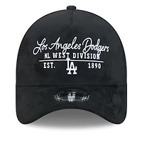 Casquette ajustable New Era 9FORTY A-Frame noire Los Angeles Dodgers pour homme