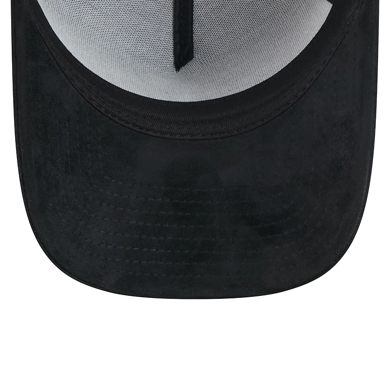 Men's New Era Black Los Angeles Dodgers Script Text 9FORTY A-Frame Adjustable Hat