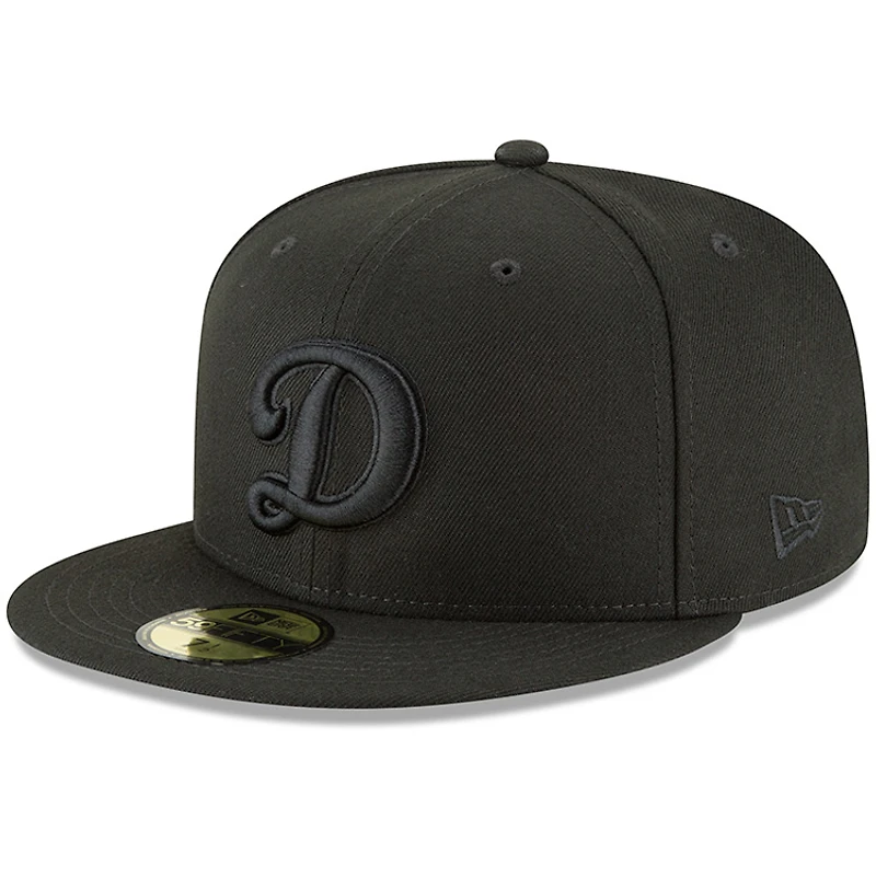 Casquette ajustée 59FIFTY basique avec logo secondaire Los Angeles Dodgers New Era noire pour homme