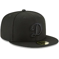 Men's New Era Black Los Angeles Dodgers Secondary Logo Basic 59FIFTY Fitted Hat