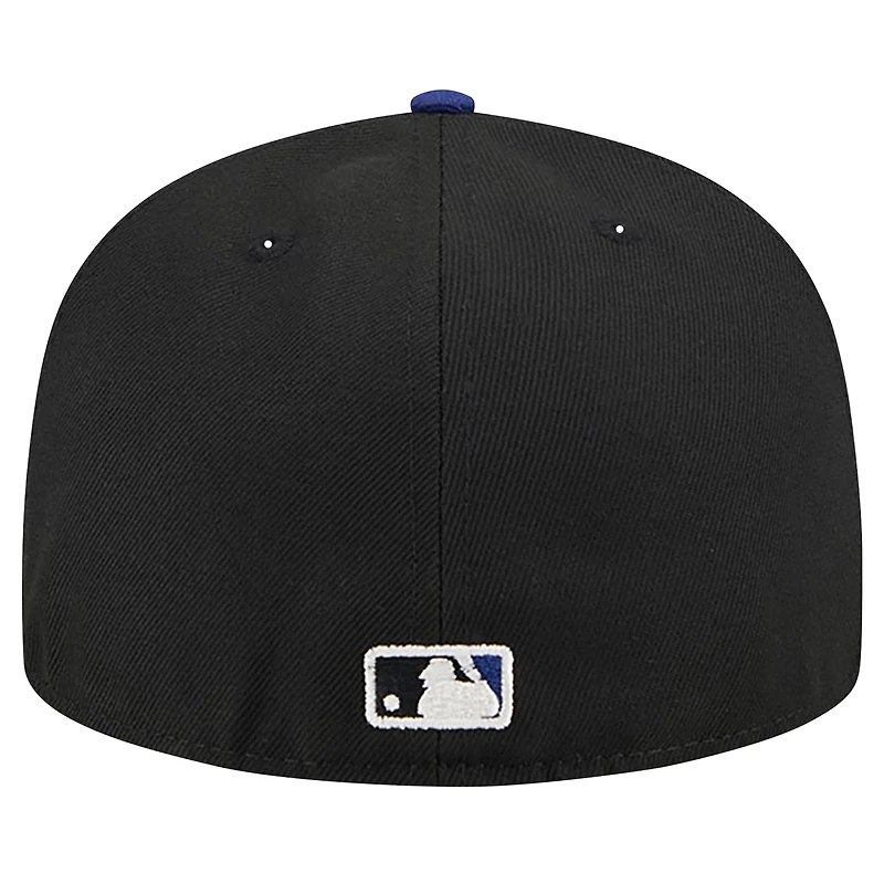 Men's New Era Black Los Angeles Dodgers Shadow Stitch 59FIFTY Fitted Hat