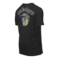 Men's New Era Black Los Angeles Dodgers Sugar Skulls T-Shirt
