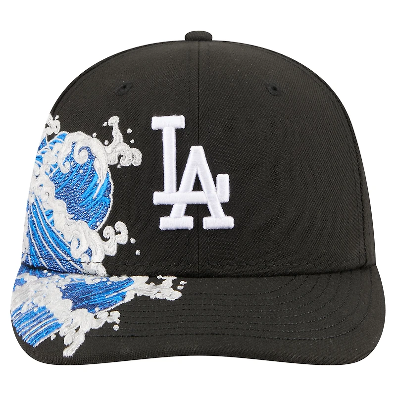 Men's New Era Black Los Angeles Dodgers Surf 59FIFTY Fitted Hat