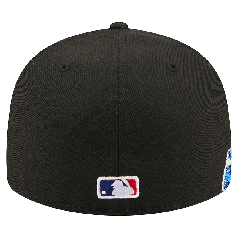Men's New Era Black Los Angeles Dodgers Surf 59FIFTY Fitted Hat