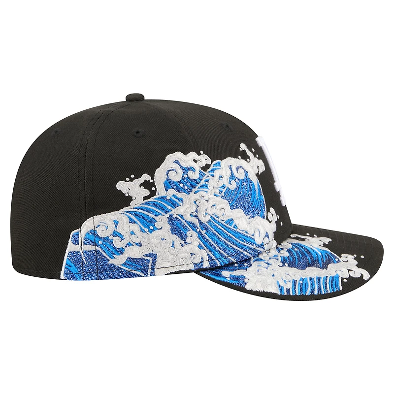 Men's New Era Black Los Angeles Dodgers Surf 59FIFTY Fitted Hat