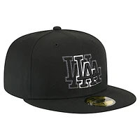 Men's New Era Black Los Angeles Dodgers Tri-Hit 59FIFTY Fitted Hat