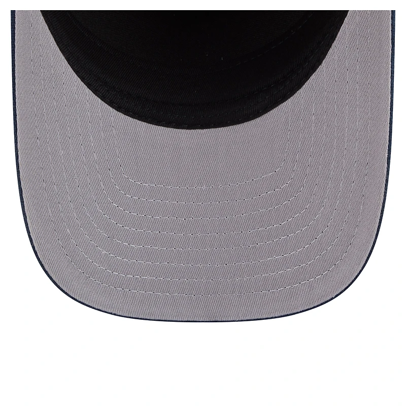 Men's New Era Blue/Natural Los Angeles Dodgers Grained 9FIFTY A-Frame Trucker Adjustable Hat