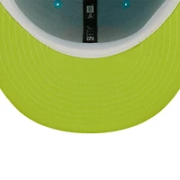 Men's New Era Blue/Orange Los Angeles Dodgers Vice Highlighter 59FIFTY Fitted Hat