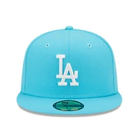 Men's New Era Blue Los Angeles Dodgers Vice Highlighter Logo 59FIFTY Fitted Hat