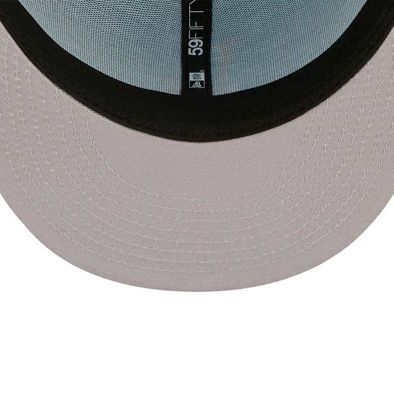 Men's New Era Blue Los Angeles Dodgers Vice Highlighter Logo 59FIFTY Fitted Hat