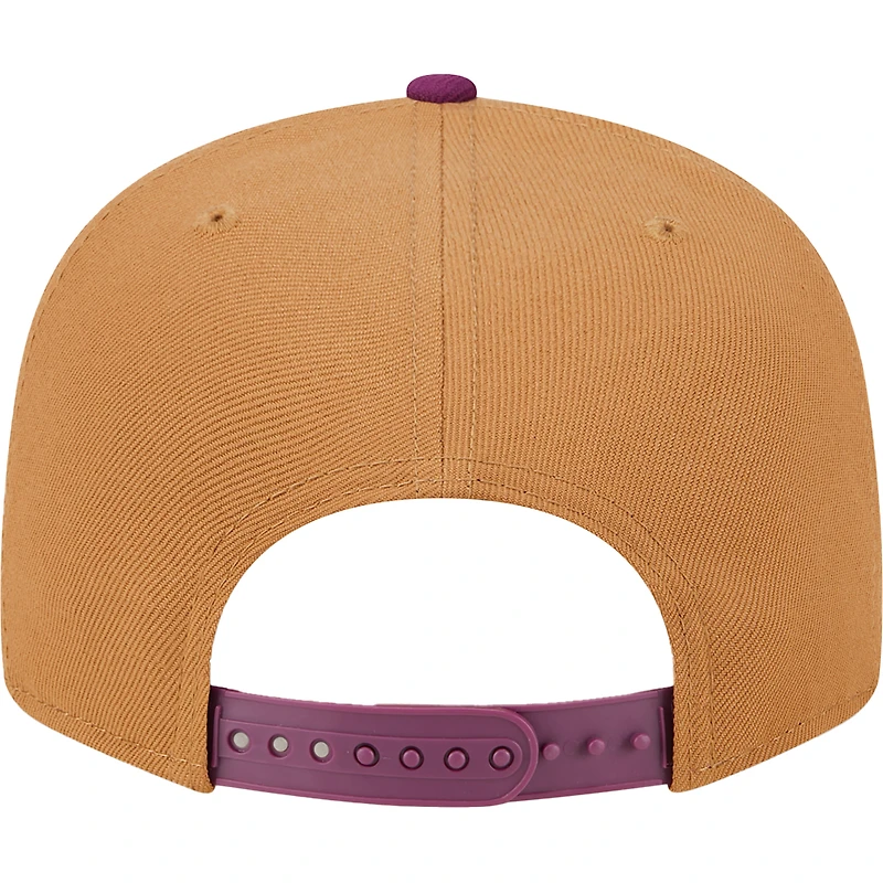 Men's New Era Brown/Purple Los Angeles Dodgers Color Pack Two-Tone 9FIFTY Snapback Hat