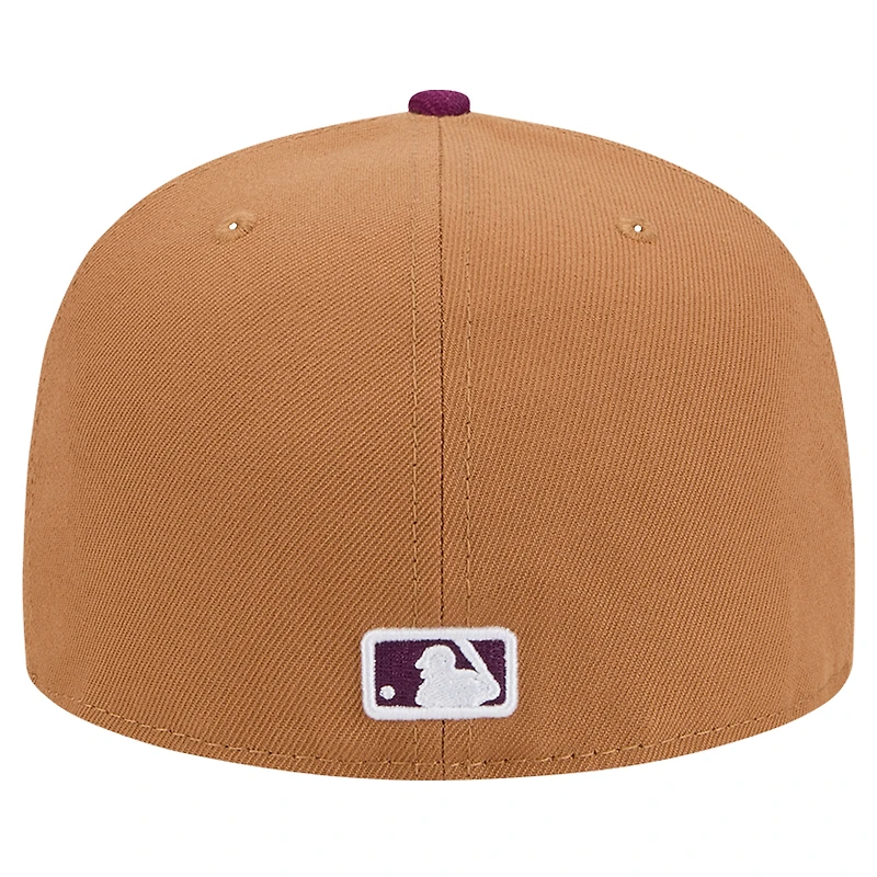 Men's New Era Brown/Purple Los Angeles Dodgers Two-Tone Color Pack 59FIFTY Fitted Hat