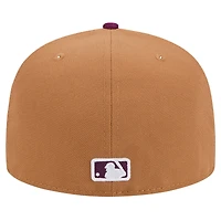 Men's New Era Brown/Purple Los Angeles Dodgers Two-Tone Color Pack 59FIFTY Fitted Hat