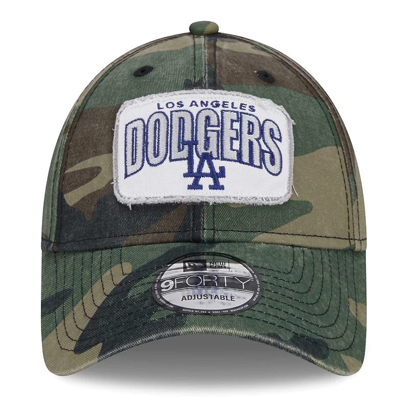 Casquette réglable New Era camouflage Los Angeles Dodgers Gameday 9FORTY pour hommes