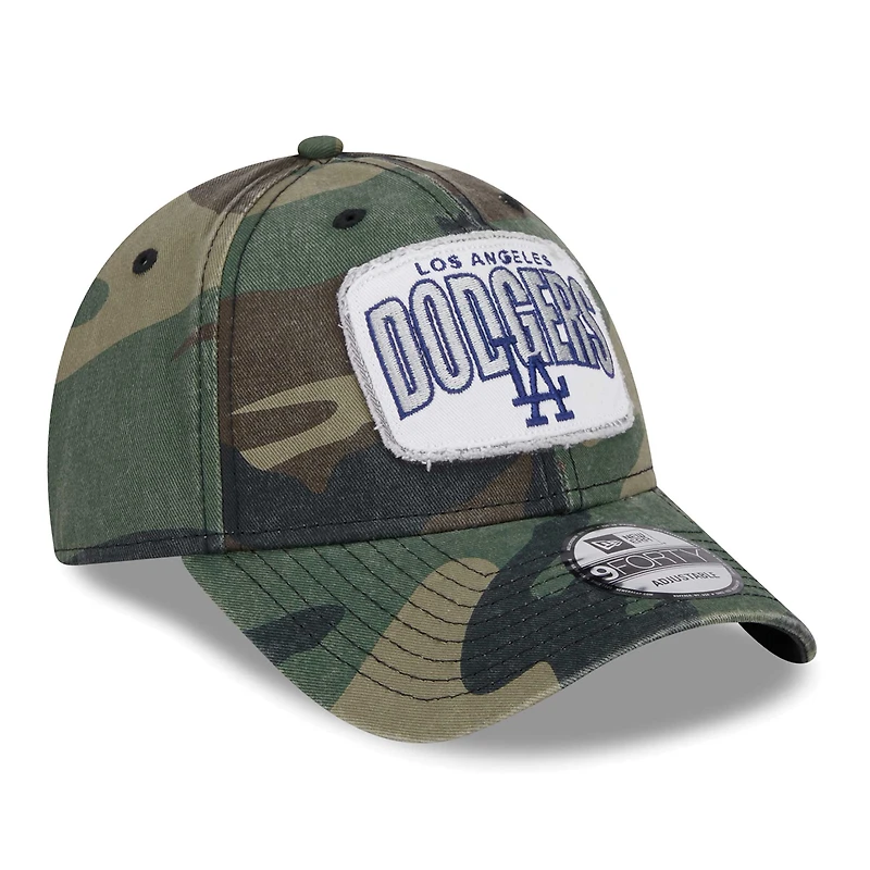 Casquette réglable New Era camouflage Los Angeles Dodgers Gameday 9FORTY pour hommes