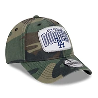 Casquette réglable New Era camouflage Los Angeles Dodgers Gameday 9FORTY pour hommes