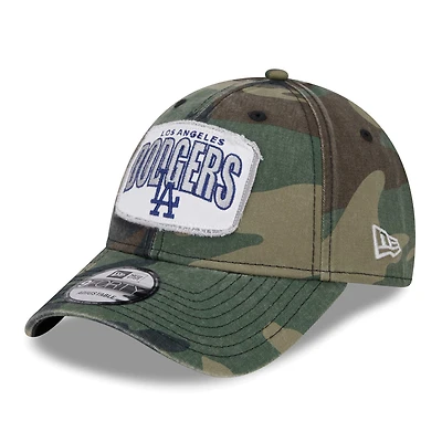 Casquette réglable New Era camouflage Los Angeles Dodgers Gameday 9FORTY pour hommes