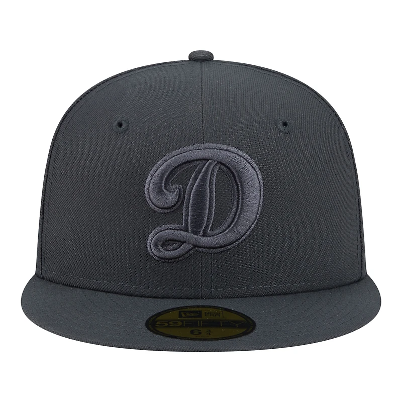 Casquette ajustée New Era 59FIFTY pour homme, couleur anthracite, Los Angeles Dodgers.