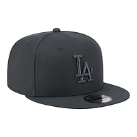 Casquette snapback New Era 9FIFTY pour homme, couleur anthracite, Los Angeles Dodgers.