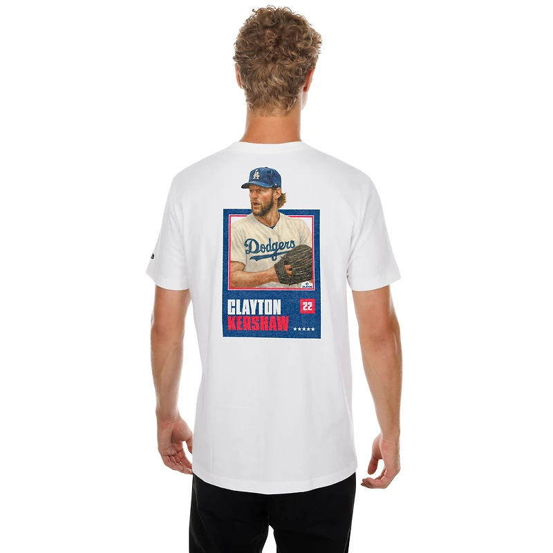 Men's New Era Clayton Kershaw White Los Angeles Dodgers Thank You Kersh T-Shirt