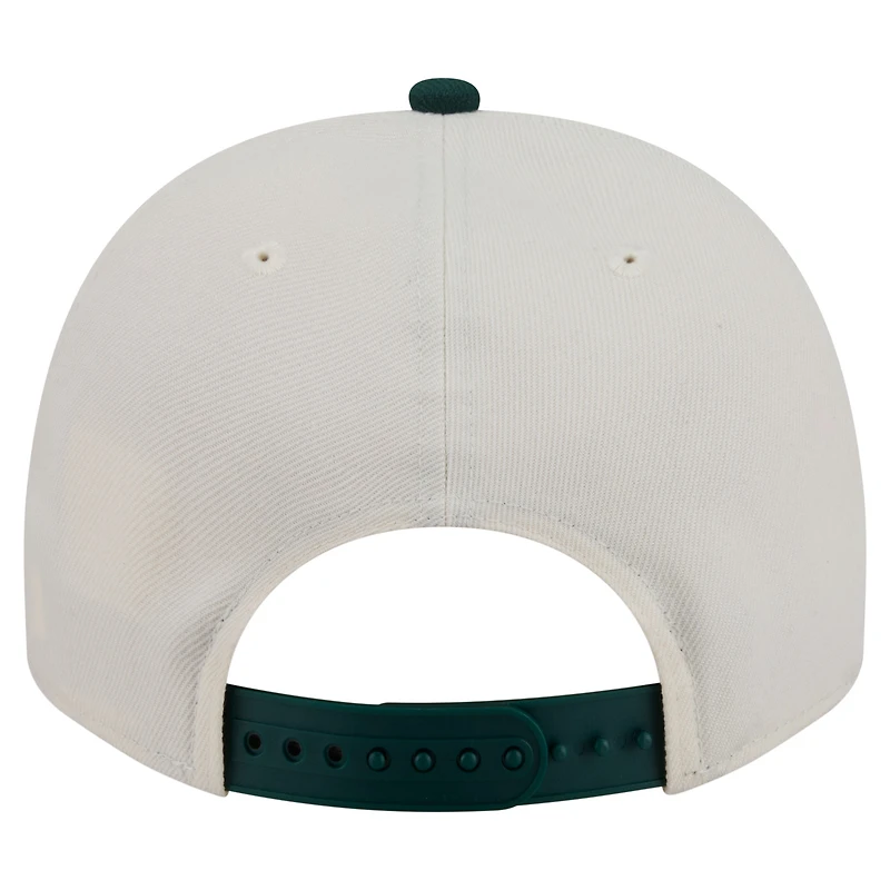 Casquette snapback New Era crème/vert foncé Los Angeles Dodgers Chrome A-Frame 9FIFTY pour homme