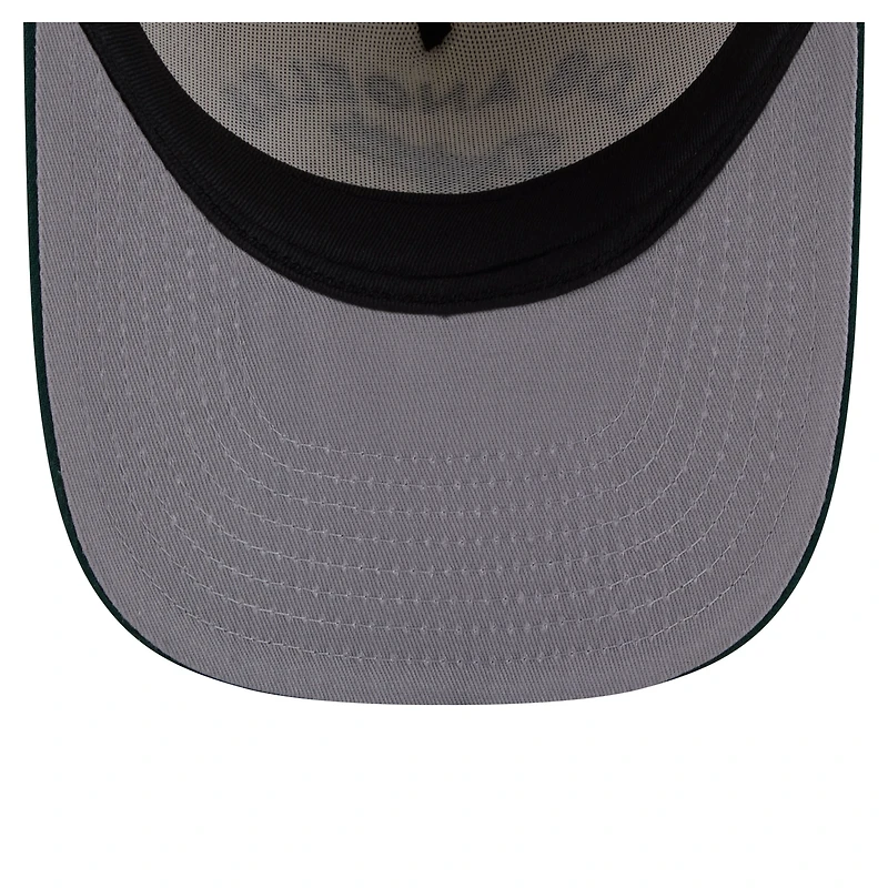 Men's New Era  Cream/Dark Green Los Angeles Dodgers Chrome A-Frame 9FIFTY Snapback Hat
