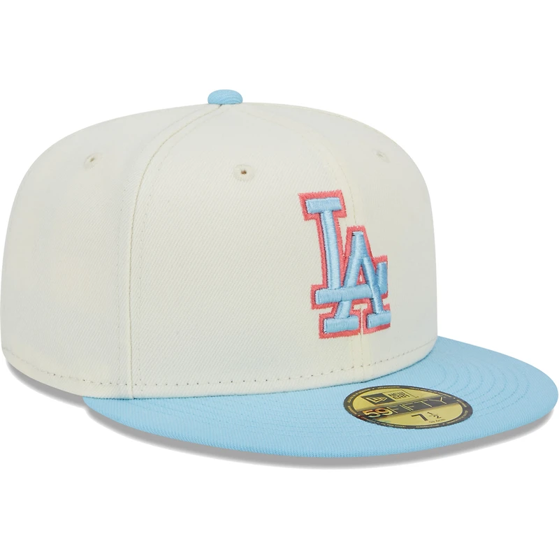 Men's New Era /Light Blue Los Angeles Dodgers Spring Color Two-Tone 59FIFTY Fitted Hat