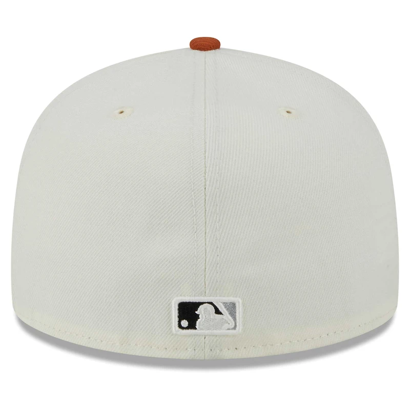 Men's New Era Cream/Orange Los Angeles Dodgers 59FIFTY Fitted Hat