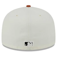 Men's New Era Cream/Orange Los Angeles Dodgers 59FIFTY Fitted Hat