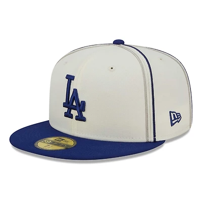 Men's New Era  Cream/Royal Los Angeles Dodgers Chrome Sutash 59FIFTY Fitted Hat