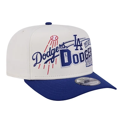 Casquette snapback New Era crème/bleu roi Los Angeles Dodgers Classic A-Frame 9FIFTY pour homme