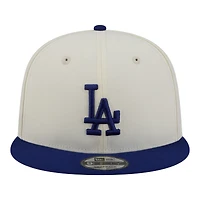 Men's New Era Cream/Royal Los Angeles Dodgers Localized 9FIFTY Snapback Hat