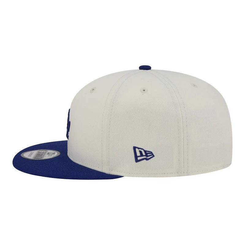 Casquette snapback New Era crème/bleu roi Los Angeles Dodgers 9FIFTY pour homme