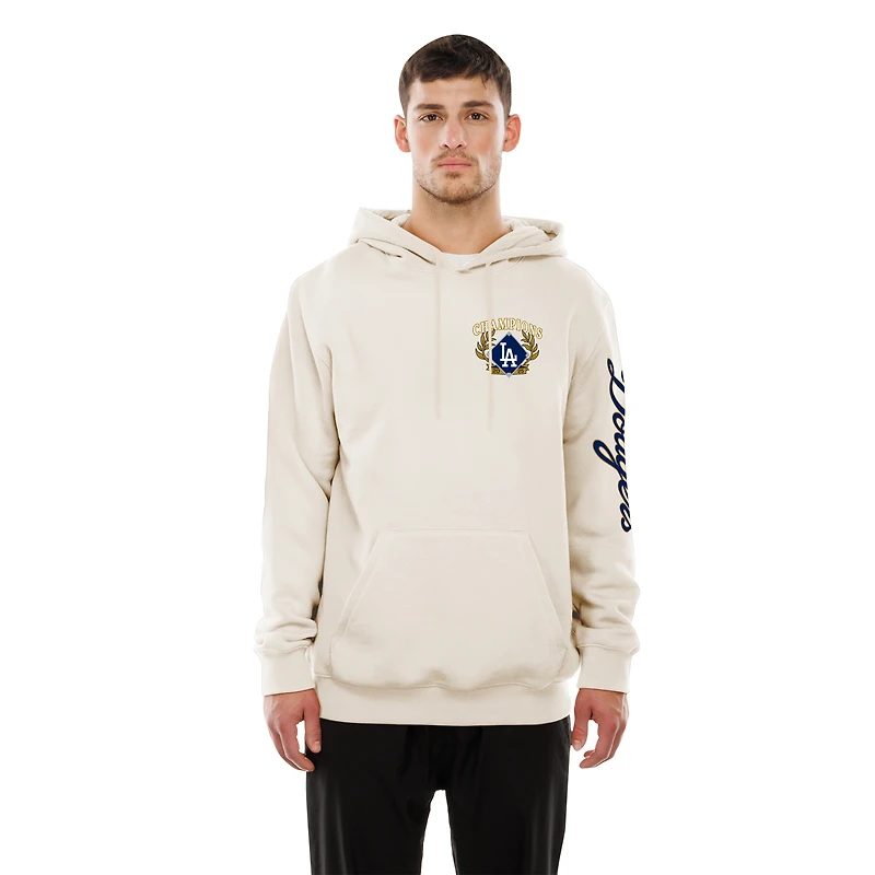 Men's New Era Cream Los Angeles Dodgers 2026 Gold Collection Logo Hoodie