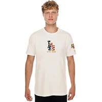 Men's New Era  Cream Los Angeles Dodgers 250th Fourth of July T-Shirt