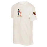 Men's New Era  Cream Los Angeles Dodgers 250th Fourth of July T-Shirt