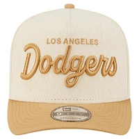 Men's New Era  Cream Los Angeles Dodgers Herringbone 9FIFTY A-Frame Snapback Hat