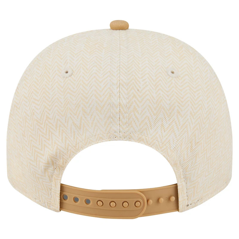 Men's New Era Cream Los Angeles Dodgers Herringbone 9FIFTY A-Frame Snapback Hat