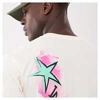 Men's New Era  Cream Los Angeles Dodgers Lifestyle Punk Core T-Shirt