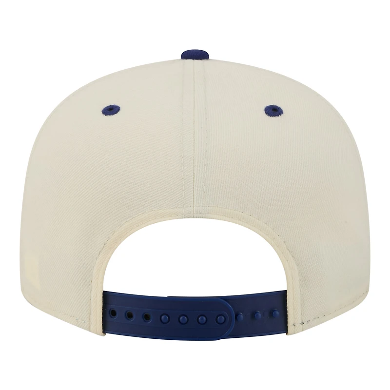 Men's New Era Cream Los Angeles Dodgers Oversized Slogan 9FIFTY Snapback Hat