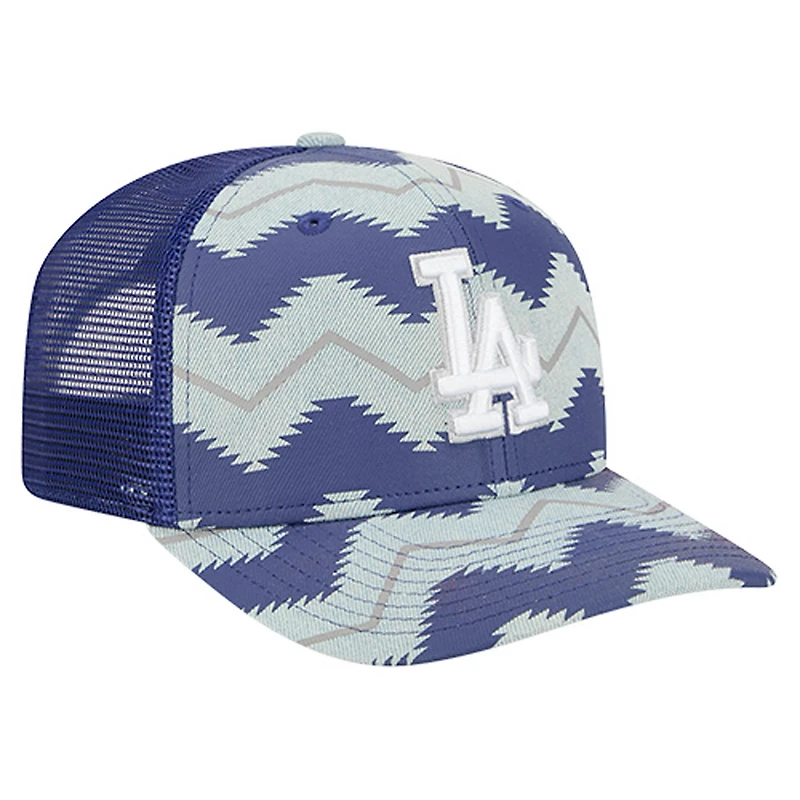 Casquette ajustable New Era Denim/Royal Los Angeles Dodgers Aztec Denim 9SEVENTY pour homme