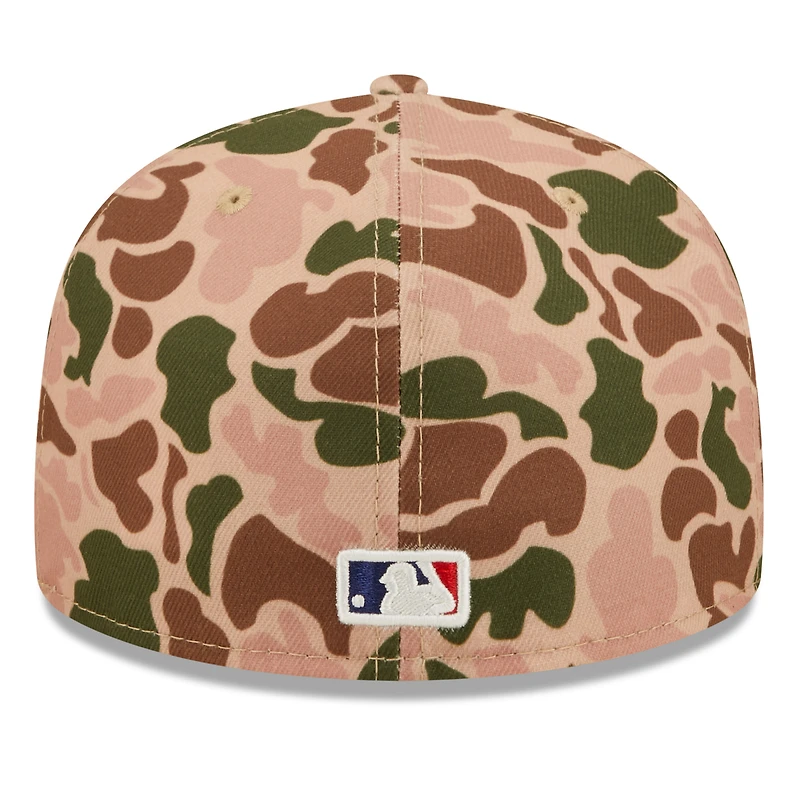 Men's New Era Duck Camo Los Angeles Dodgers 1988 World Series Flame Undervisor 59FIFTY - Fitted Hat