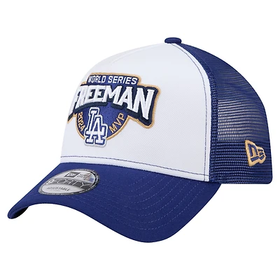 Men's New Era Freddie Freeman White Los Angeles Dodgers 2024 World Series MVP 9FORTY Adjustable Hat
