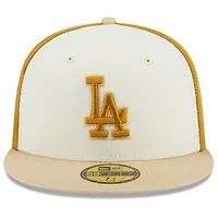 Casquette ajustée 59FIFTY 50e anniversaire des Dodgers de Los Angeles New Era or/crème pour homme