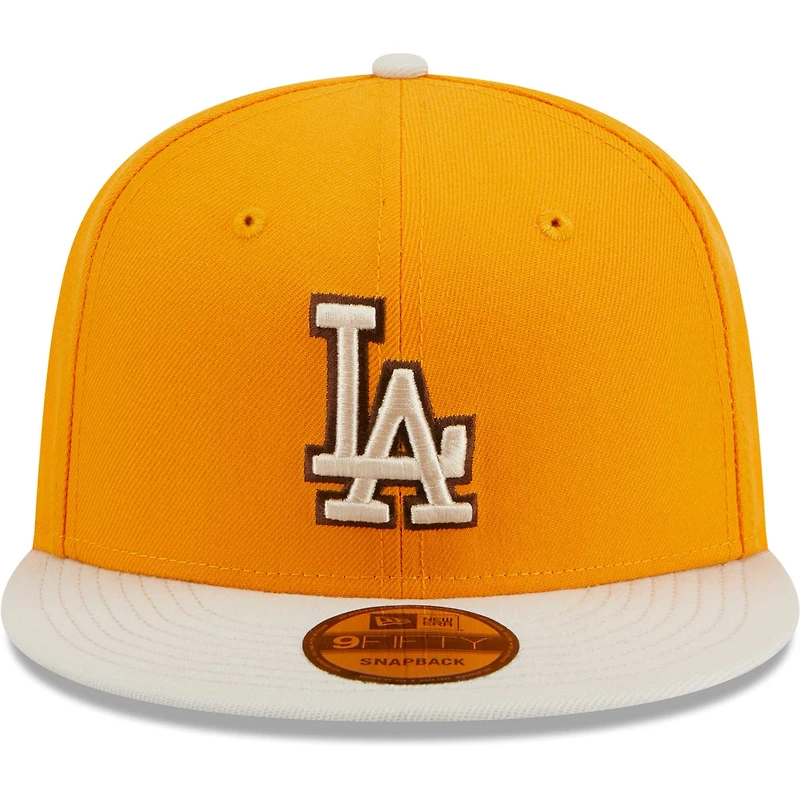 Men's New Era Gold Los Angeles Dodgers Tiramisu  9FIFTY Snapback Hat