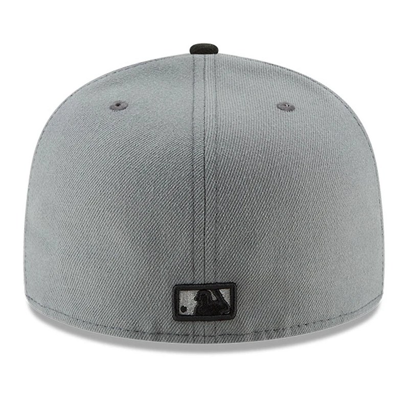 Casquette ajustée bicolore 59FIFTY des Los Angeles Dodgers New Era pour homme, gris/noir