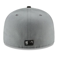 Casquette ajustée bicolore 59FIFTY des Los Angeles Dodgers New Era pour homme, gris/noir