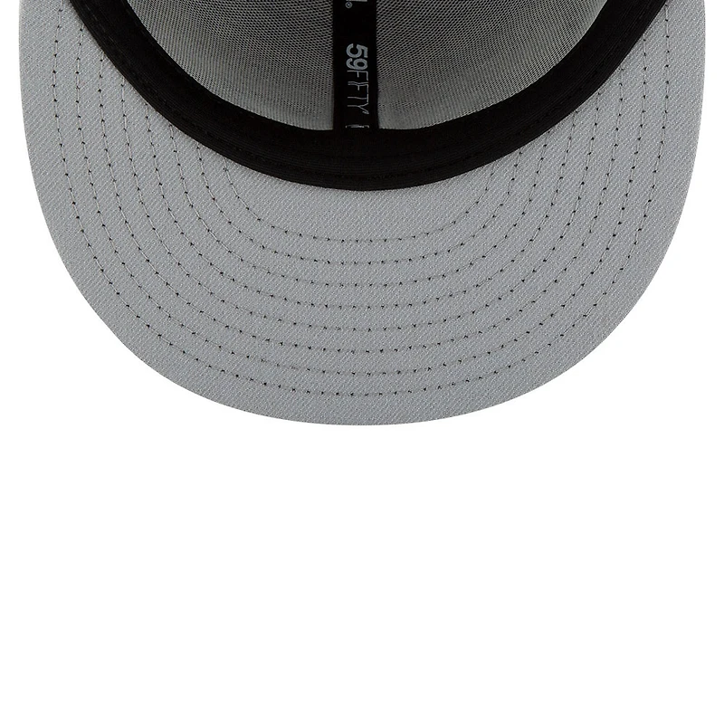 Casquette ajustée bicolore 59FIFTY des Los Angeles Dodgers New Era pour homme, gris/noir