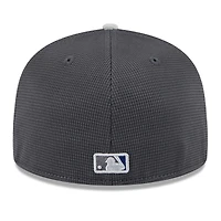 Men's New Era Gray/Royal Los Angeles Dodgers 2025 Batting Practice 59FIFTY Fitted Hat
